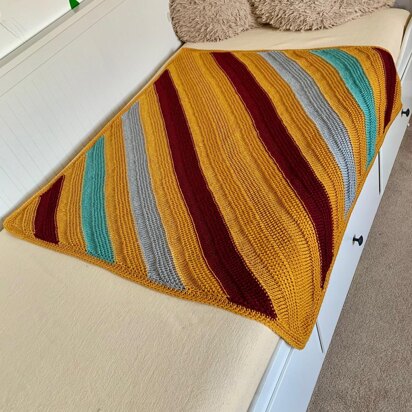 Mustard & Co Tunisian Crochet Blanket