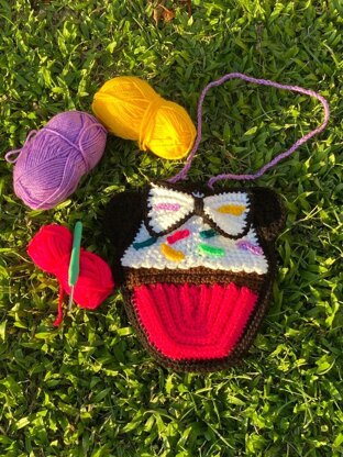 Crochet cupcake purse/ crochet handbag pattern pdf