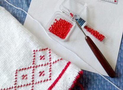 Beaded Diamonds Stocking