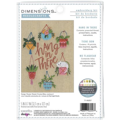 Dimensions Cross Stitch Kit: Hang in There - 12.7 x 17.7 cm