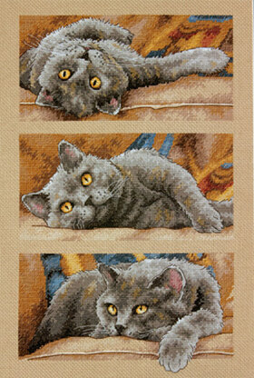 Dimensions Max the Cat Cross Stitch Kit - 25.5cm x 38cm