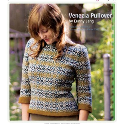 Venezia Pullover in Jamieson’s 2 Ply Spindrift - Downloadable PDF