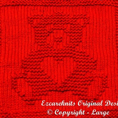 SWEETHEART BEAR Cloth - knitting pattern