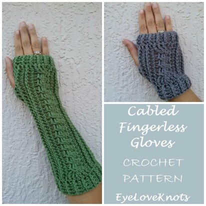 Cabled Fingerless Gloves