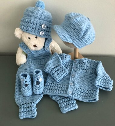 Newborn Baby Boy Outfit Crochet pattern by Margaret Whisnant LoveCrafts