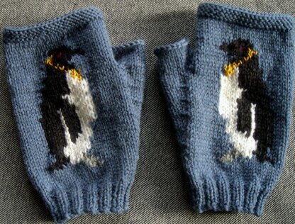 Penguin fingerless gloves