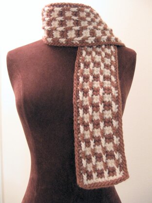 Tunisian Check Scarf