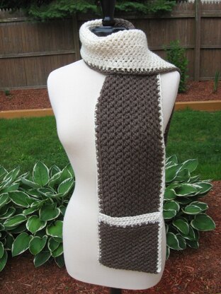 Hot Chocolate and Vanilla Swirl Hat and Scarf Set
