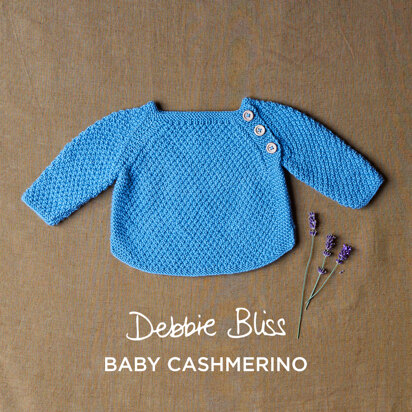 Super Simple Sweater - Free Knitting Pattern in Debbie Bliss Baby Cashmerino - Downloadable PDF