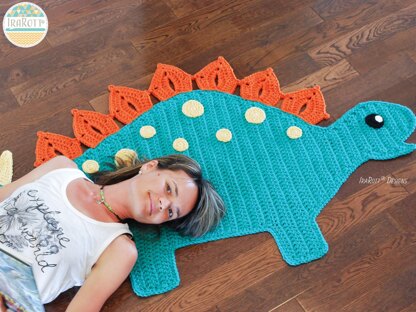 Spiky the Stegosaurus Dinosaur Rug