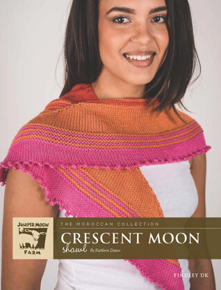 Crescent Moon Shawl in Juniper Moon Farm Findley DK - 14487 - Downloadable PDF