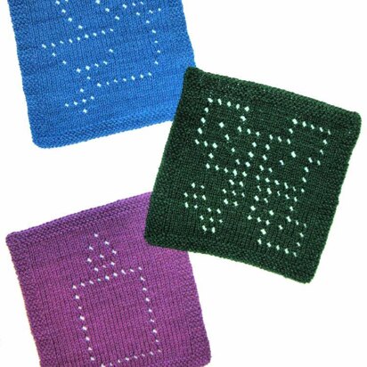 Wintry Trio of Dishcloths