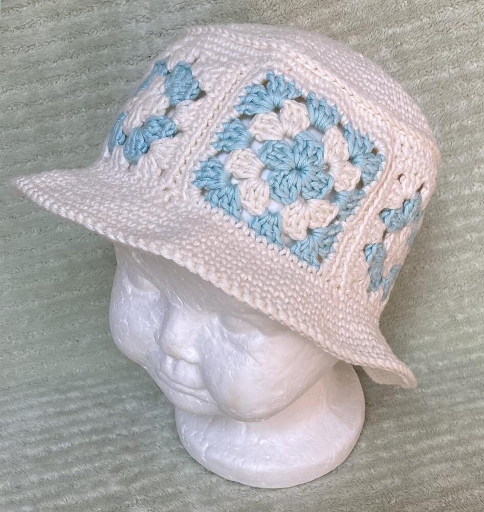 Granny square baby hat sale