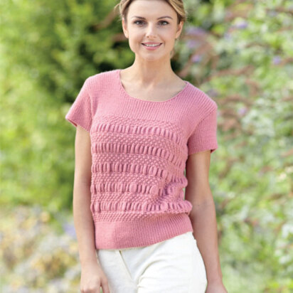 Women's Round Neck Top in Sirdar Country Style 4 Ply - 7225 - Downloadable PDF