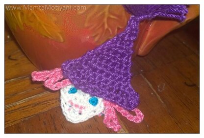 Crochet Witch Applique Pattern Witchcraft Halloween