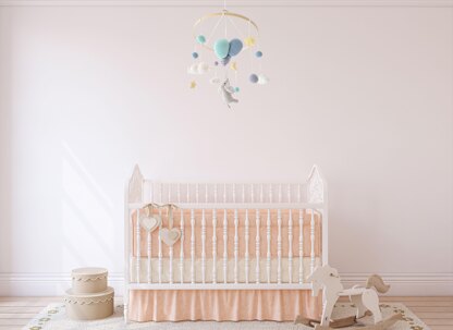 Elephant with balloons baby mobile