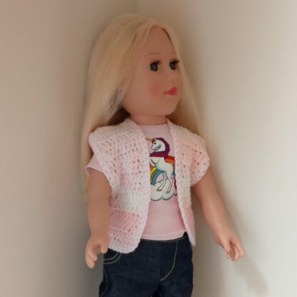 Powder Pink Vest for Doll