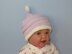 Baby Beehive Topknot Roll Brim Beanie Hat