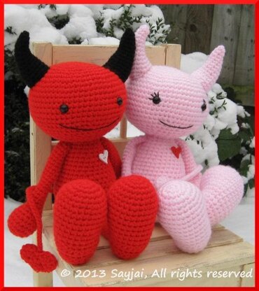 Devils in Love Amigurumi Crochet Pattern
