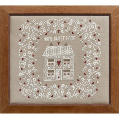Historical Sampler Company White Home Sweet Home Sampler Cross Stitch Kit - 30cm x 30cm