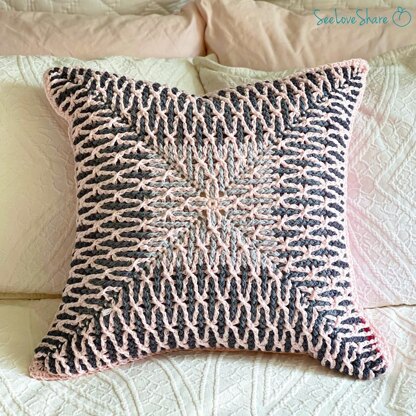 Brioche Stitch Ombre Pillow