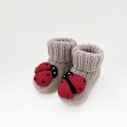 Baby socks with ladybugs applique