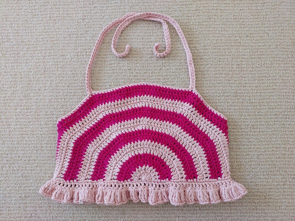 Crochet Pattern Rainbow Frills Top Crochet pattern by Streatbee