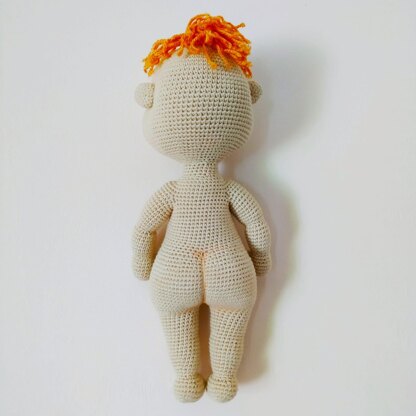 Lulu Doll crochet pattern, Basic Doll body pattern, Amigurumi baby doll pattern, Crochet body doll base 32 cm (12,6 inch) (English, Deutsch, Français)