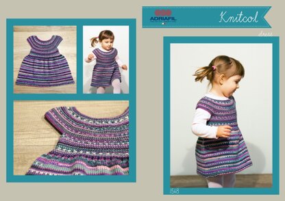 Baby Dress in Adriafil Knitcol - 1548 - Downloadable PDF