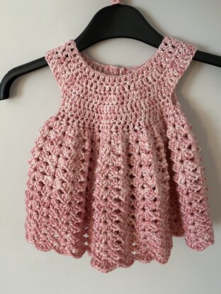 First crochet baby dress
