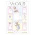 McCall's Infants' Christening Gown Rompers With Snap Crotch In 2 Lengths and Bonnets M6221 - Paper