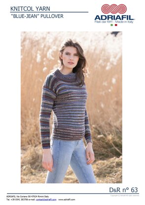 Blue Jean Sweater in Adriafil Knitcol - Downloadable PDF