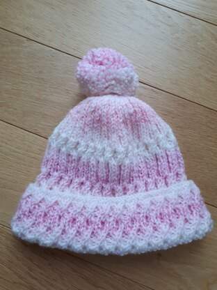 Aran Hat in Pink