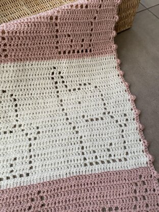 Elephant Filet Crochet Blanket