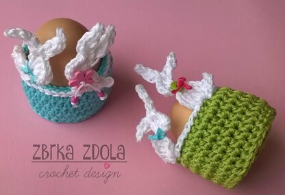 Egg cozy rabbit basket