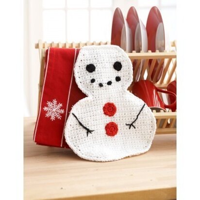 Snowman Dishcloth in Lily Sugar 'n Cream Solids