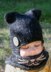 Cat earflap hat and cowl set