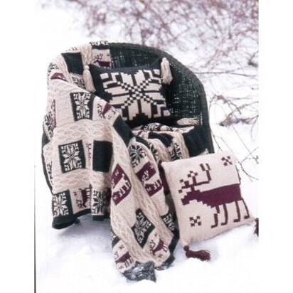 Northern Motifs Afghan and Pillow in Patons Canadiana