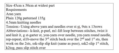 Knitting Pattern #672