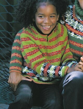 Child Fantastic Fair Isles Sweater in Patons Astra - Downloadable PDF