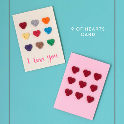 Paintbox Yarns 9 of Hearts Card PDF (Free)