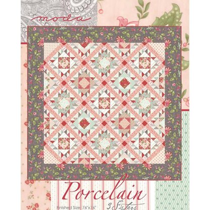 Moda Fabrics Porcelain Quilt - Downloadable PDF