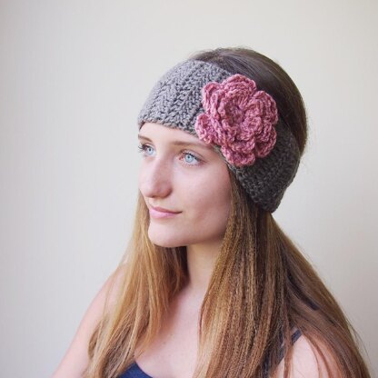 Flower applique headband