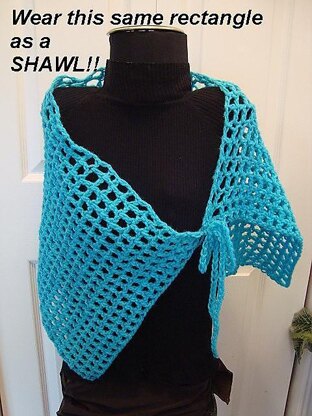 Crochet Beach Skirt, Shawl, or Scarf