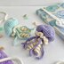Jellyfish crochet keychain pattern Amigurumi ocean animal toy Bag charm Car mirror hanging decor