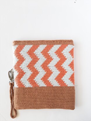 Chevron Fold Over Clutch