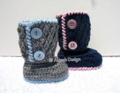 Buttoned Baby Booties