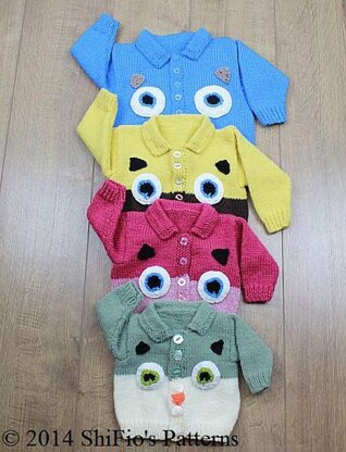 215- Owl Jackets Knitting Pattern #215