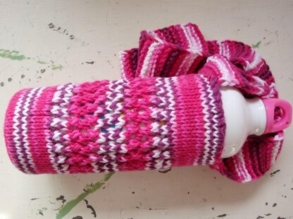 Knit water bottle holder