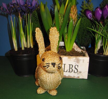 Golden Bunny Rabbit Easter Toy